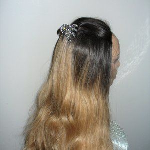 Lace front blonde ombre thick silky synthetic hair